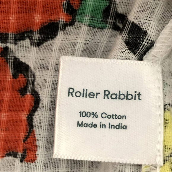 Roller Rabbit Jorales Lucy Top Iris Floral Red Purple Yellow Green, X-SMALL NWT - Picture 9 of 12